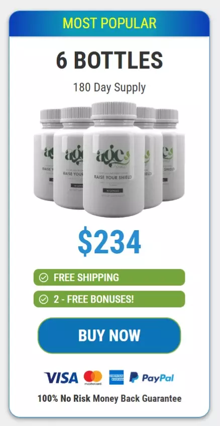 AgeShield™ 6 bottles pricing